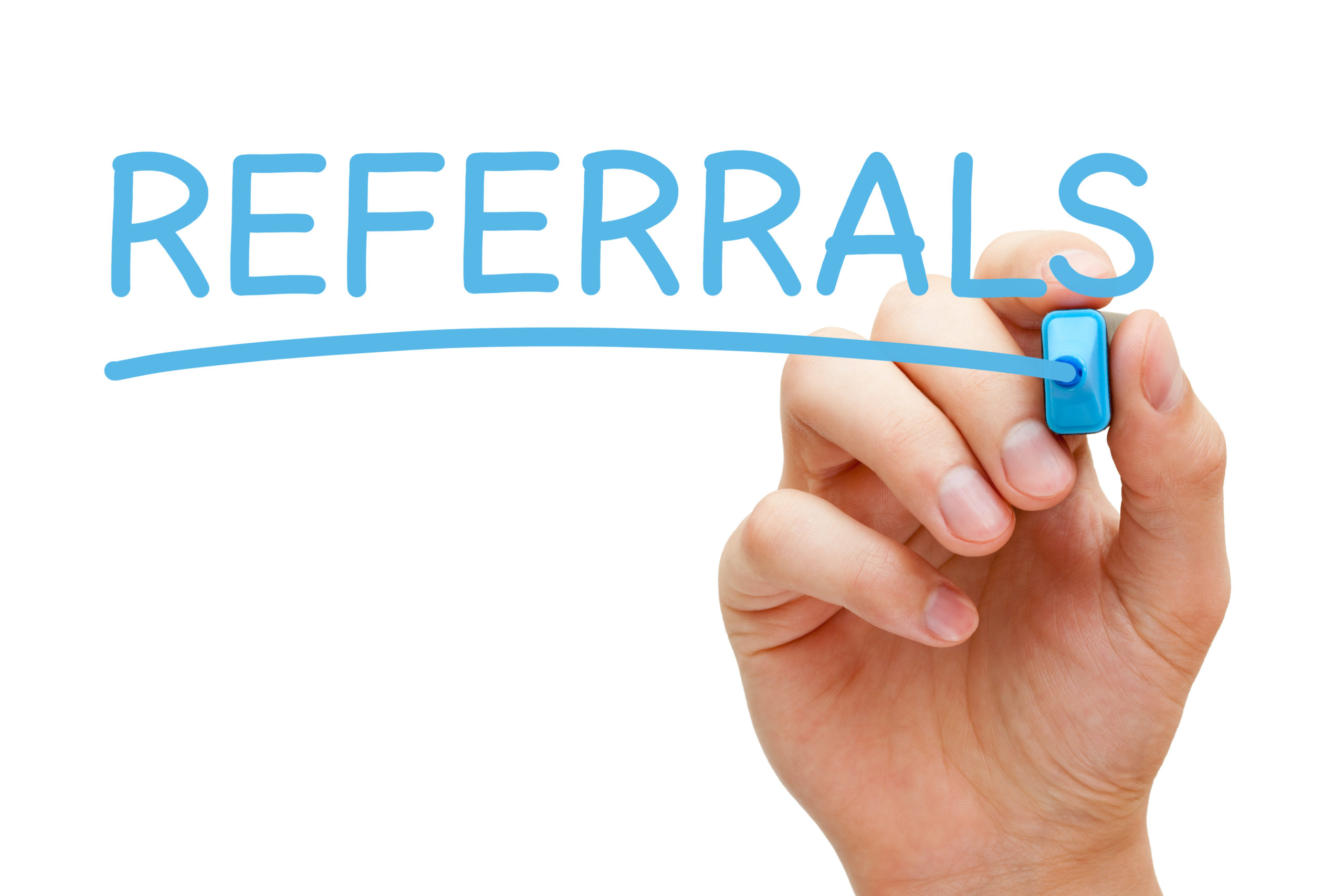 Referrals Blue Marker